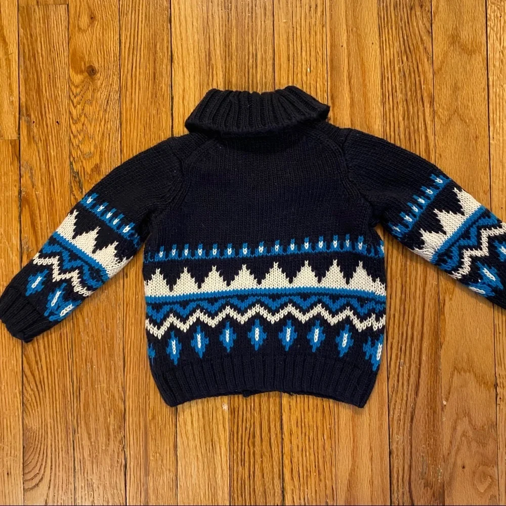 Janie And Jack Shawl Faire Isle Sweater 3-6m